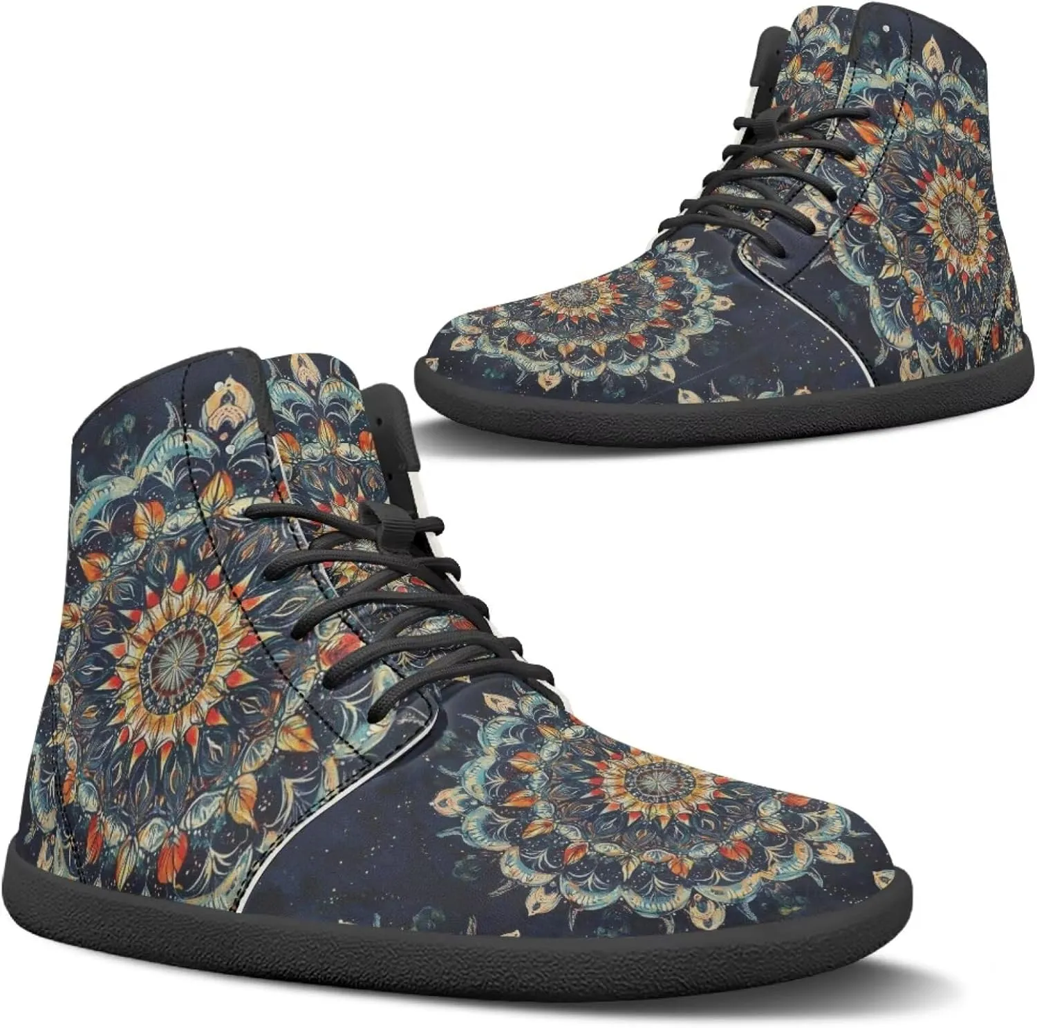 chaqlin Tropical High Top Barefoot Shoes Workout Shoes Zero Drop Walking Shoes