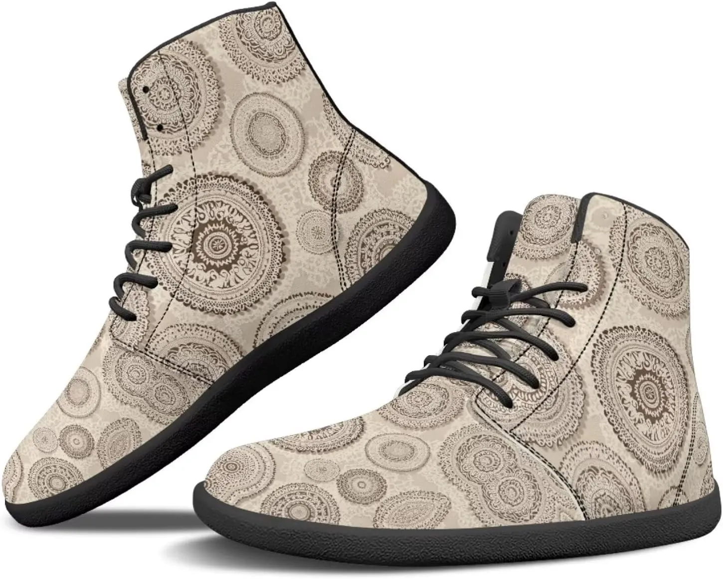 chaqlin Tropical High Top Barefoot Shoes Workout Shoes Zero Drop Walking Shoes