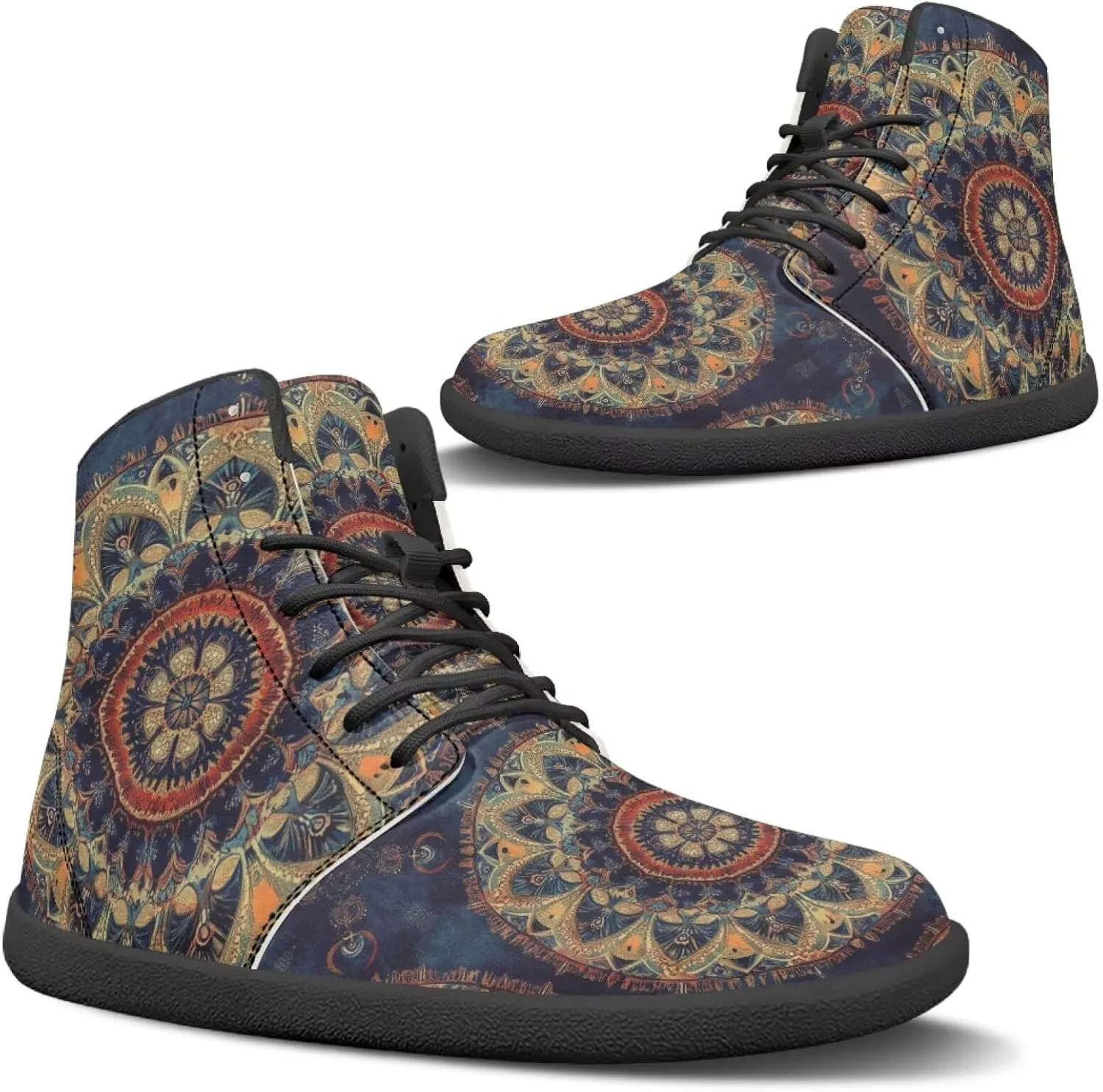 chaqlin Tropical High Top Barefoot Shoes Workout Shoes Zero Drop Walking Shoes