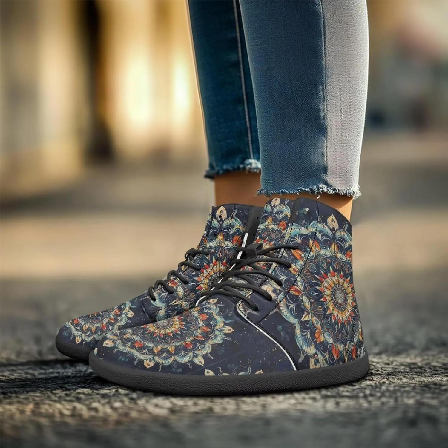 chaqlin Tropical High Top Barefoot Shoes Workout Shoes Zero Drop Walking Shoes