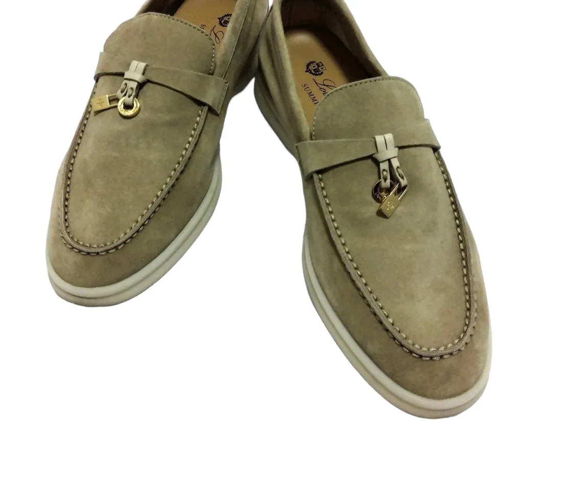 Loro Piana Summer Charms Walk Loafers, size 35,5