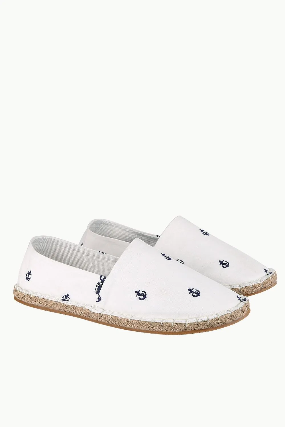 Mens Beige Anchor Espadrilles