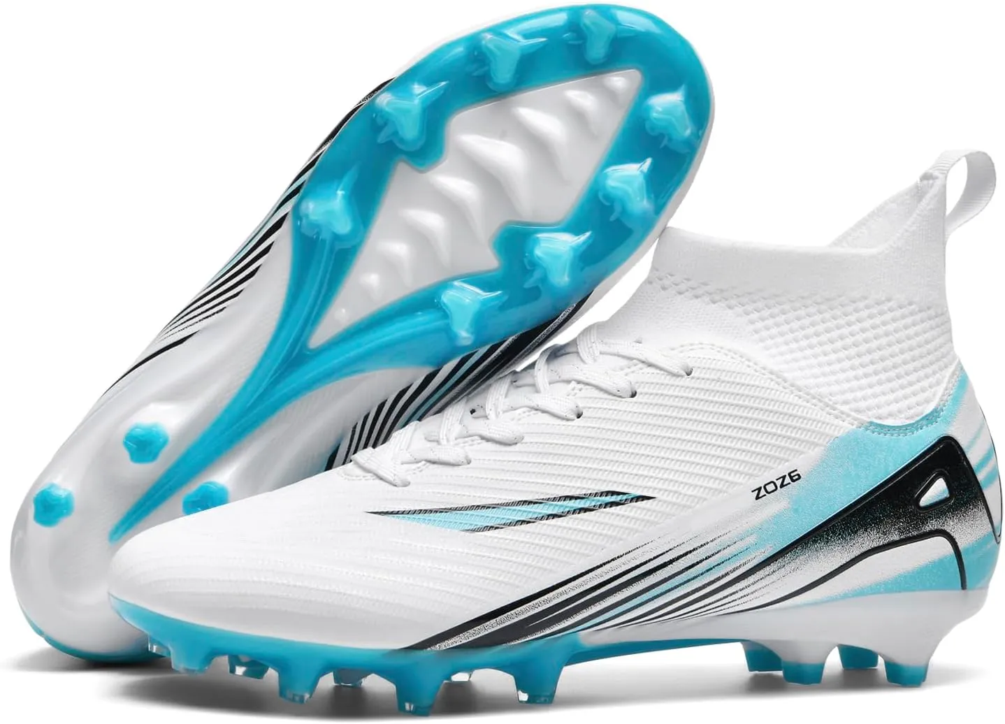 Men's High Top Soccer Shoes AG Long Spikes Men's and Women's High-Top Students Game Sports Training Soccer Cleats Shoes
