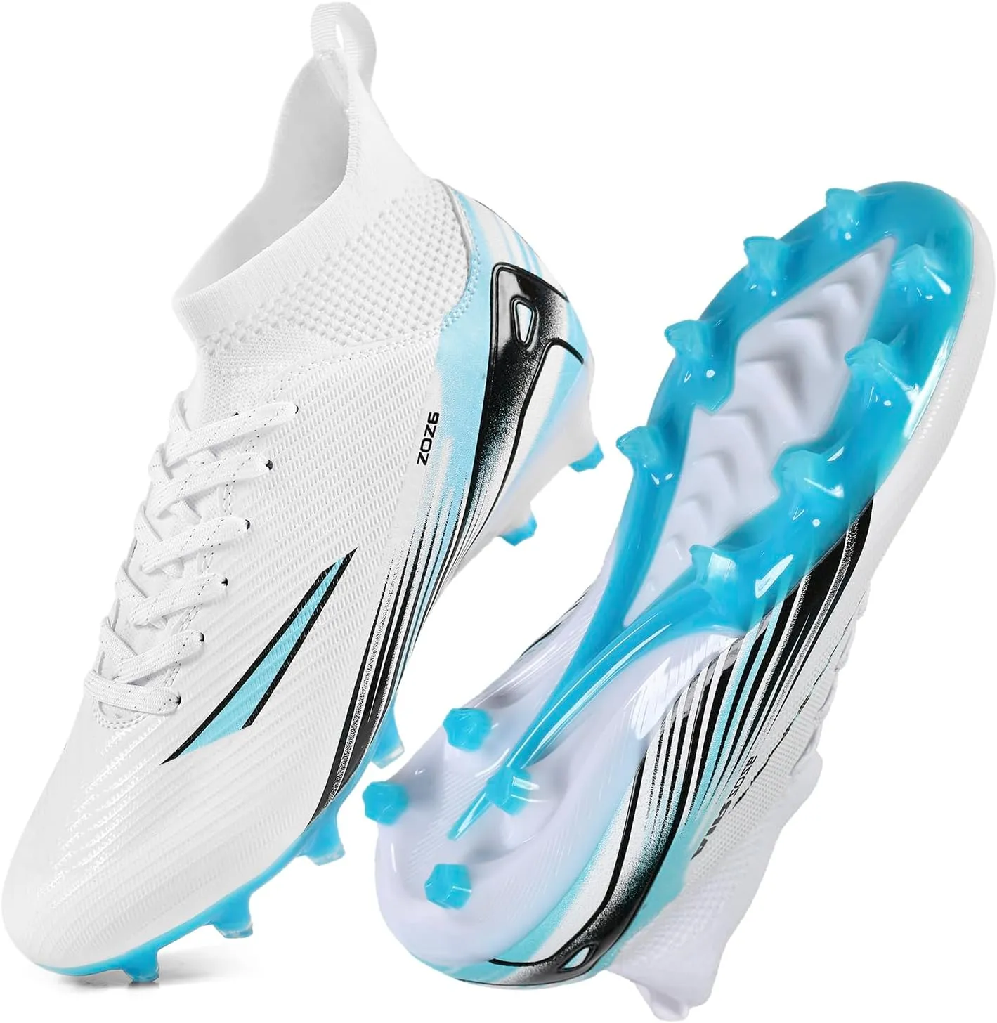 Men's High Top Soccer Shoes AG Long Spikes Men's and Women's High-Top Students Game Sports Training Soccer Cleats Shoes
