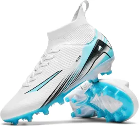 Men's High Top Soccer Shoes AG Long Spikes Men's and Women's High-Top Students Game Sports Training Soccer Cleats Shoes