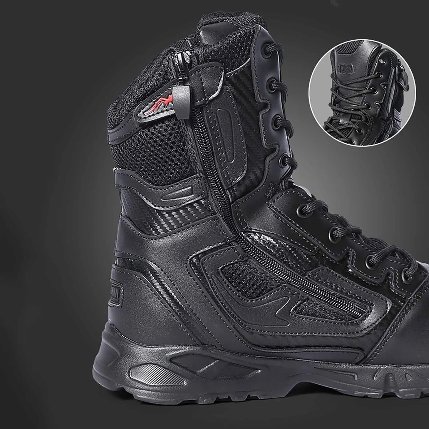 Men's Waterproof Military Boots, Breathable Military Combat Desert Boots Lightweight Non-Slip Hiking Outdoor Boots Men's Tactical Military Combat Boots