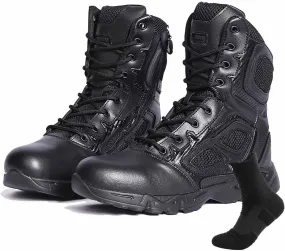 Men's Waterproof Military Boots, Breathable Military Combat Desert Boots Lightweight Non-Slip Hiking Outdoor Boots Men's Tactical Military Combat Boots