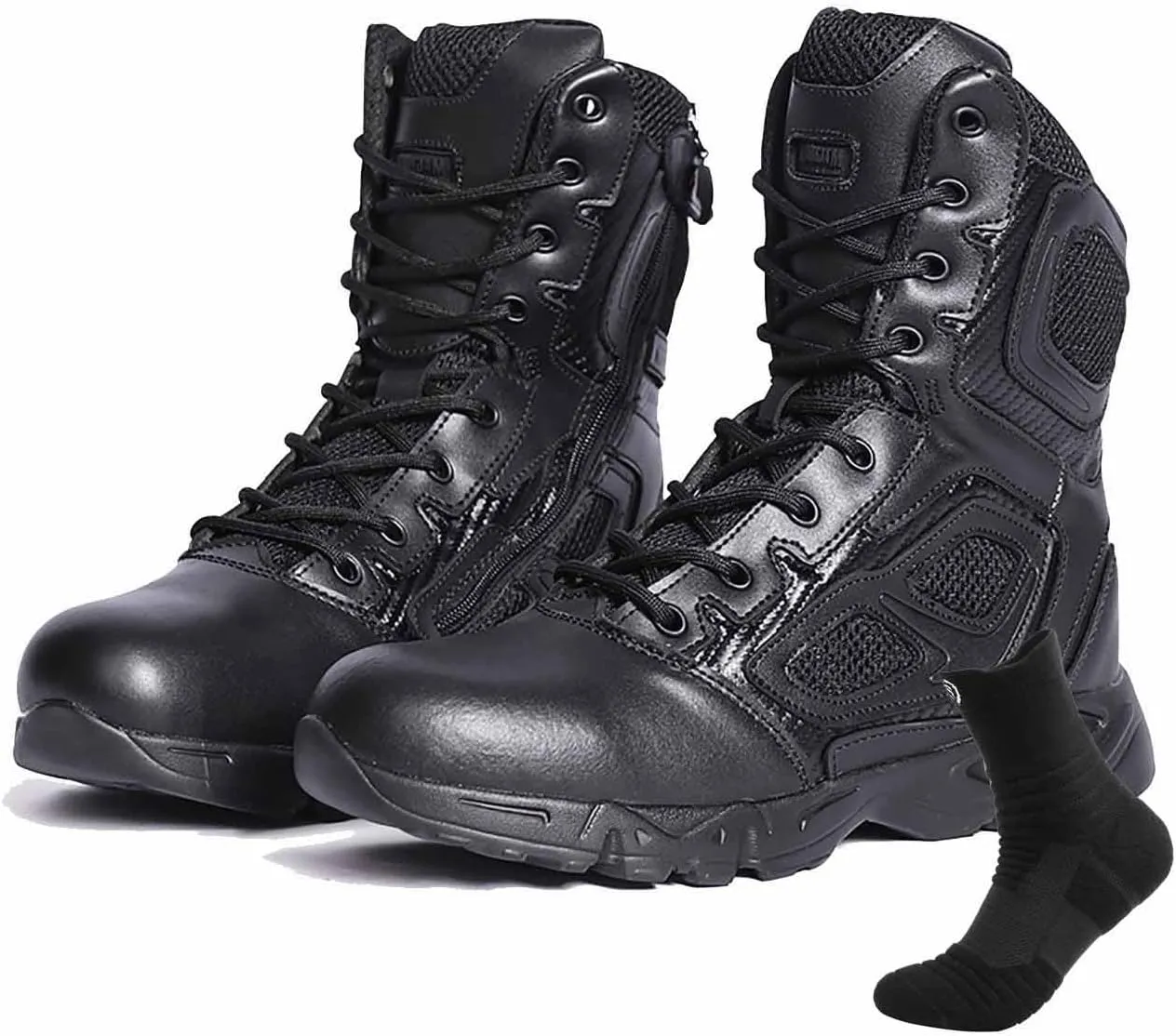 Men's Waterproof Military Boots, Breathable Military Combat Desert Boots Lightweight Non-Slip Hiking Outdoor Boots Men's Tactical Military Combat Boots