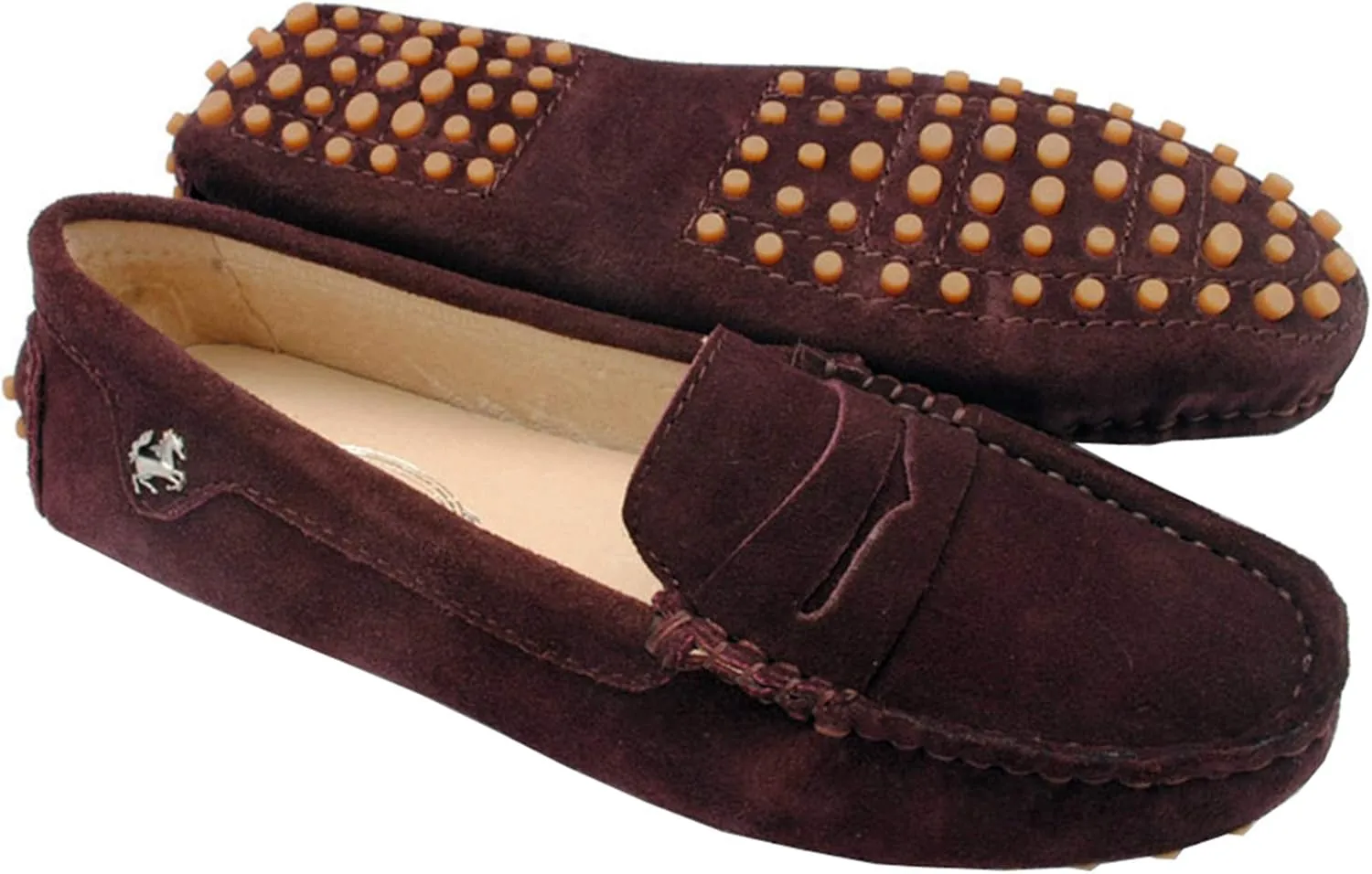 Minishion Women's Casual Loafers Suede Comfortable Driving Shoes YB9603