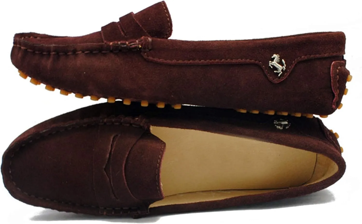 Minishion Women's Casual Loafers Suede Comfortable Driving Shoes YB9603