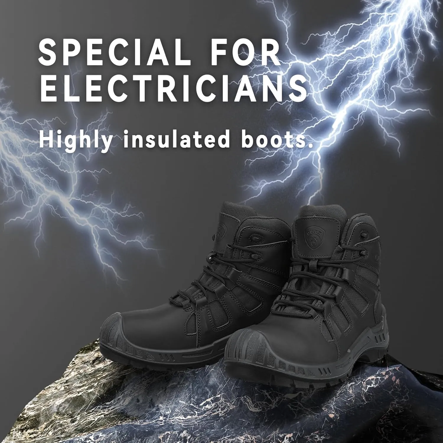 OUXX Men's Work Boots Composite Toe Cap Non Slip Work Shoes for Men Water Resistant Safety Shoes(OUXX4603)