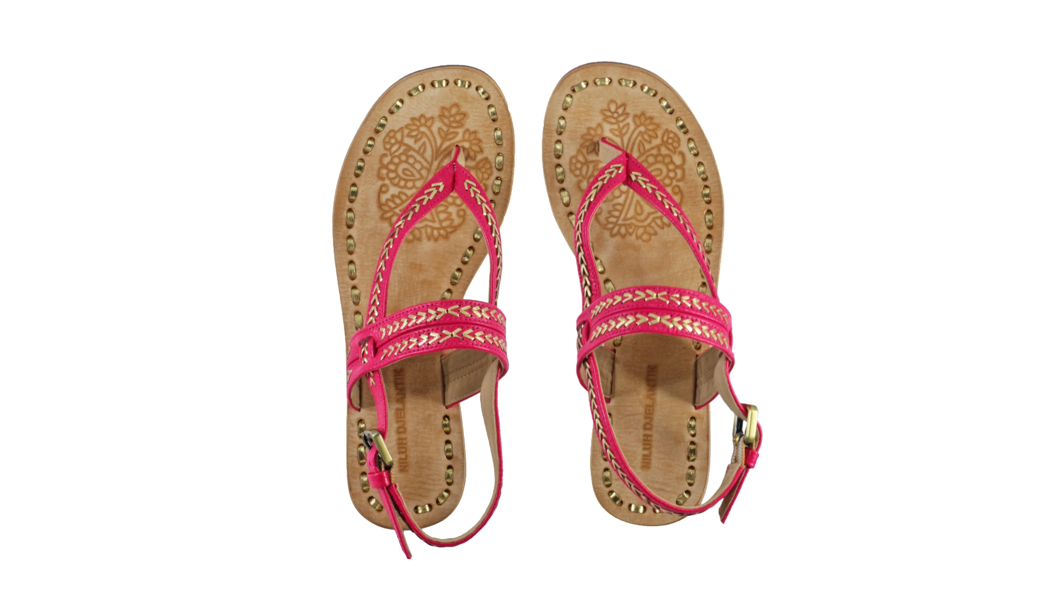 Timika 20mm Flat - Fuschia Bkk & Gold