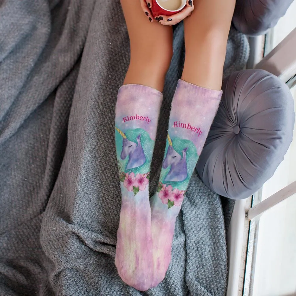 Unicorn Personalized Tube Socks