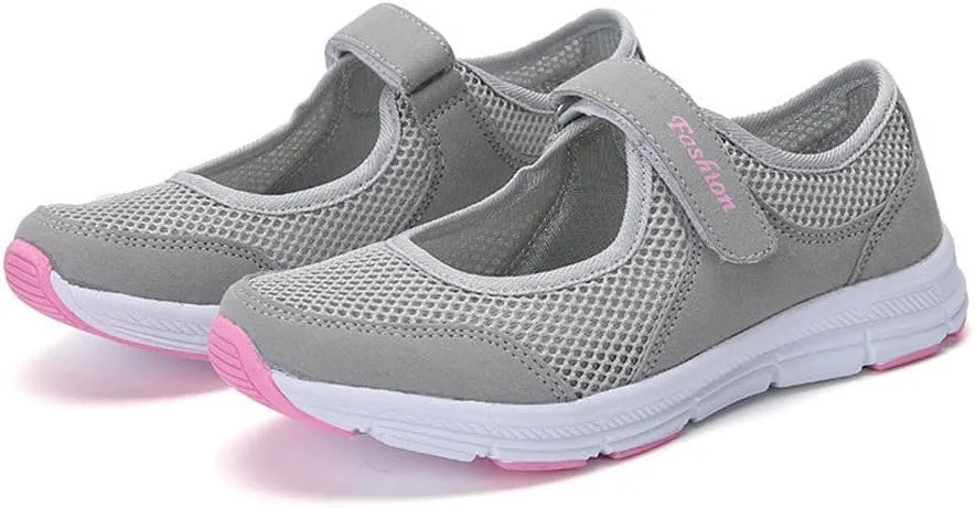 Women's Fashion Sneaker Non Slip Work Wide Comfortable Slip Resistant Work Shoes Women's Trail Running Shoes Womens Red Loafers No Lace Sneakers Women