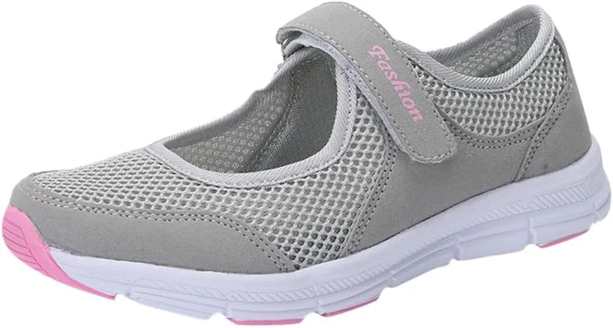 Women's Fashion Sneaker Non Slip Work Wide Comfortable Slip Resistant Work Shoes Women's Trail Running Shoes Womens Red Loafers No Lace Sneakers Women